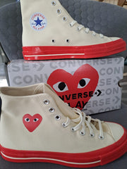 Comme des Garçons Play Converse Chuck Taylor High Tops size 9/43