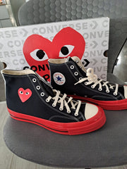 Comme des Garçons Play Converse Chuck Taylor High Tops Size 11/45