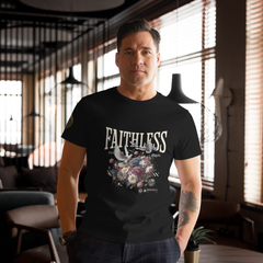 Luxe-Wear Premium T-shirt Men Black Faithless in Society